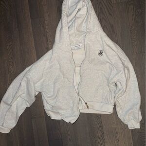Peppermayo Gray Zip-Up Hoodie